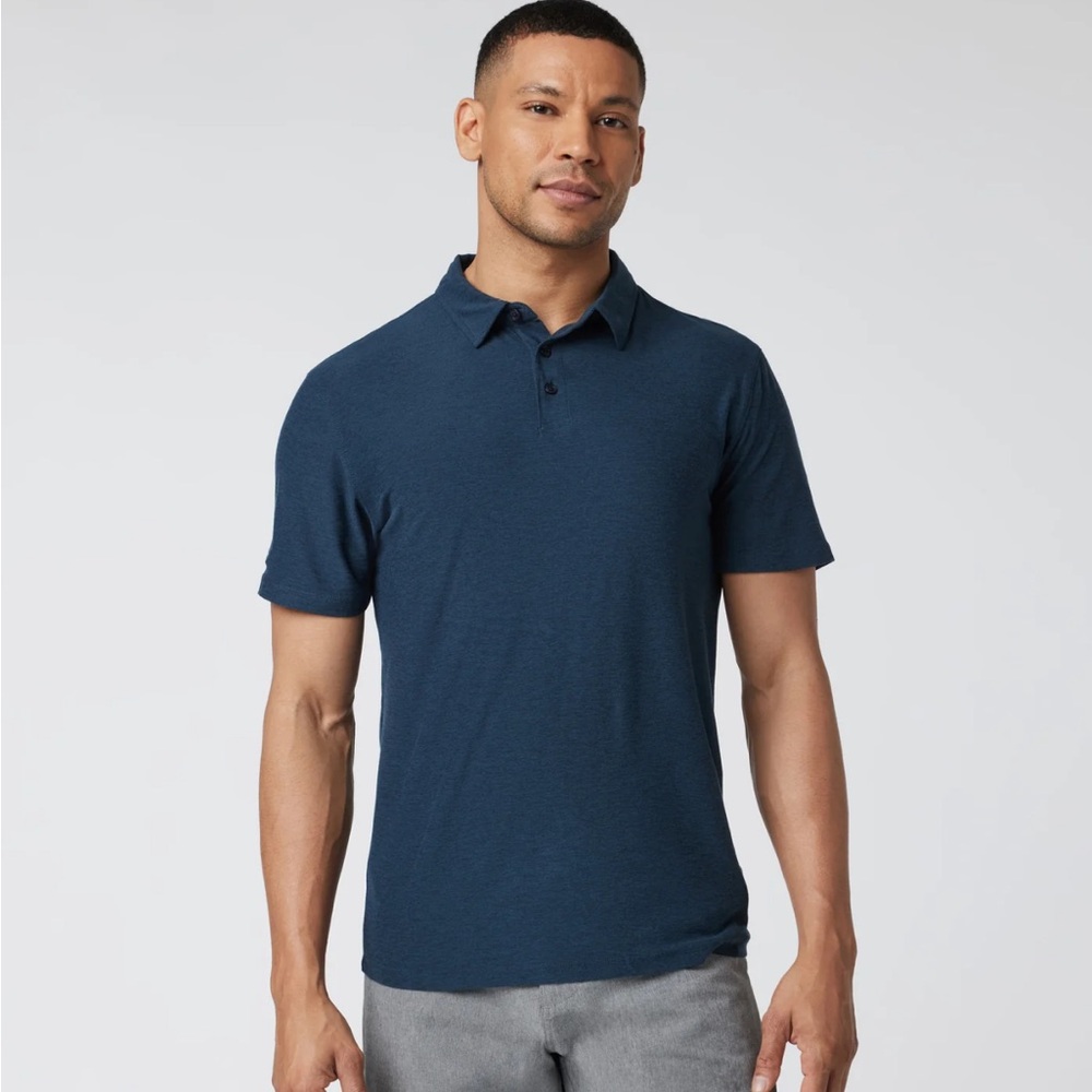 Vuori Men's Polo in Deep Navy Blue